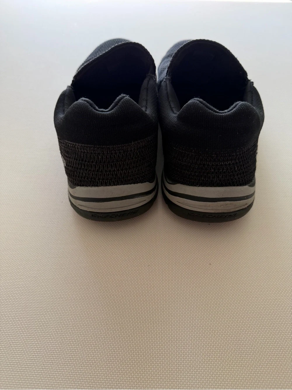 Skechers Men's Black Slip-On Knit Casual Loafers